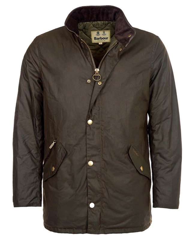 Men's Barbour Prestbury Waxed Jackets Olive | XTBPVR-974