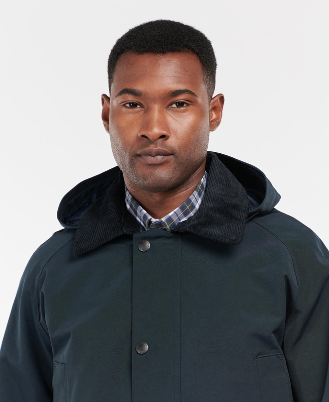 Men's Barbour Rokig Waterproof Jackets Navy | AGIQEZ-136