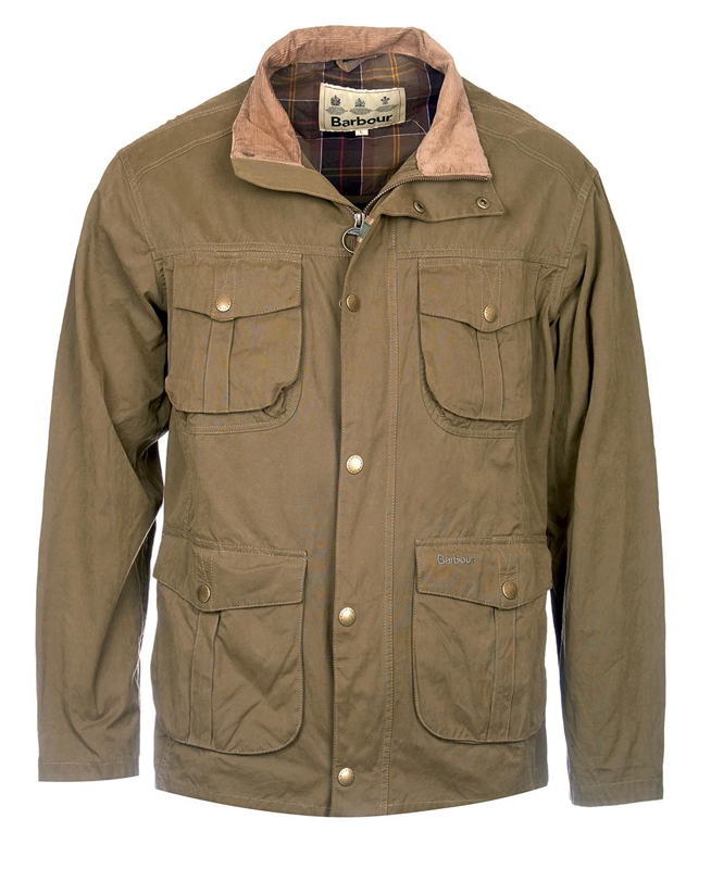 Men's Barbour Sanderling Casual Jackets Olive | CLDETO-567