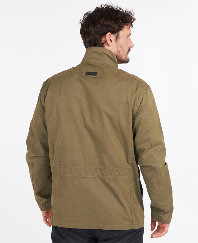 Men's Barbour Sanderling Casual Jackets Olive | CLDETO-567