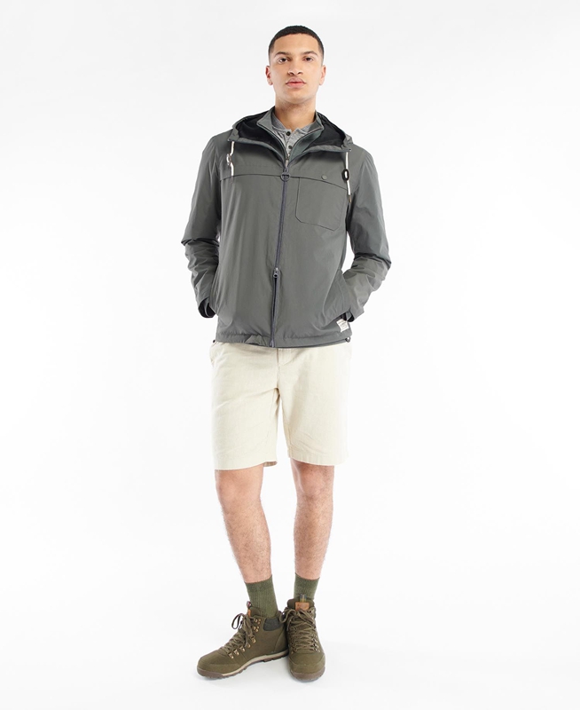 Men's Barbour Selby Showerproof Casual Jackets Grey | QZNVHR-901