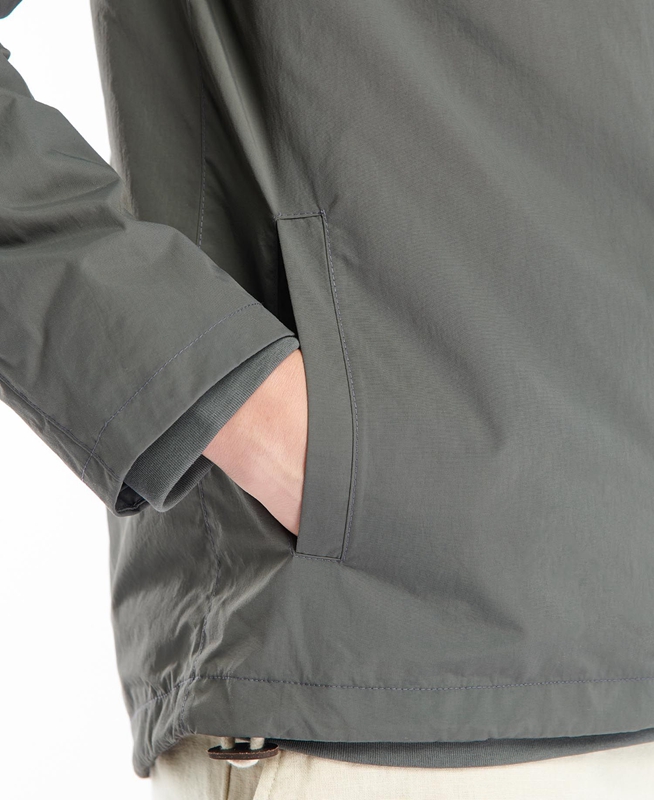 Men's Barbour Selby Showerproof Casual Jackets Grey | QZNVHR-901