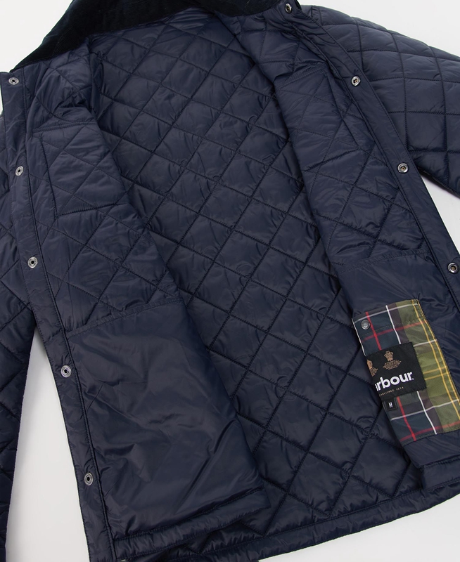 Men's Barbour Shirt Quilted Jackets Navy | YNSIWA-905