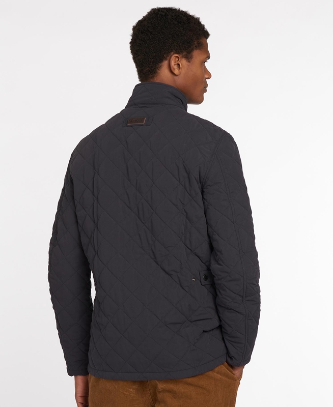 Men's Barbour Shoveler Quilted Jackets Navy | KLCBGJ-530