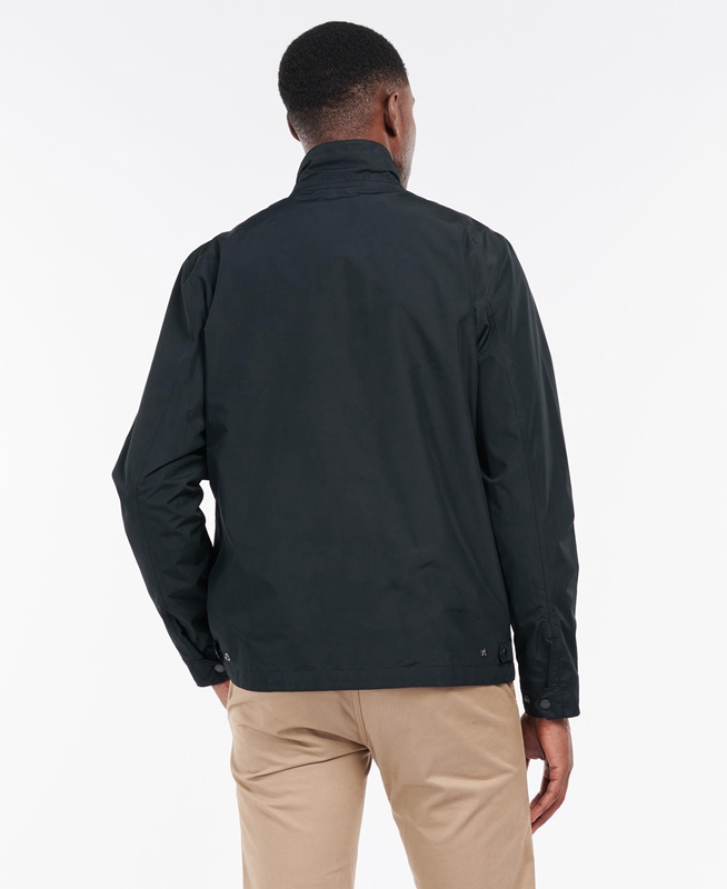 Men's Barbour Summer Chelsea Waterproof Jackets Black | XEFLTH-968