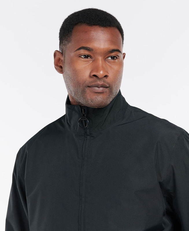 Men's Barbour Summer Chelsea Waterproof Jackets Black | XEFLTH-968