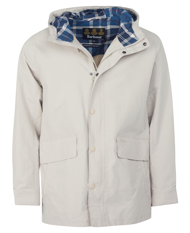 Men's Barbour Summer City Parka Waterproof Jackets Beige | UIFOPD-254