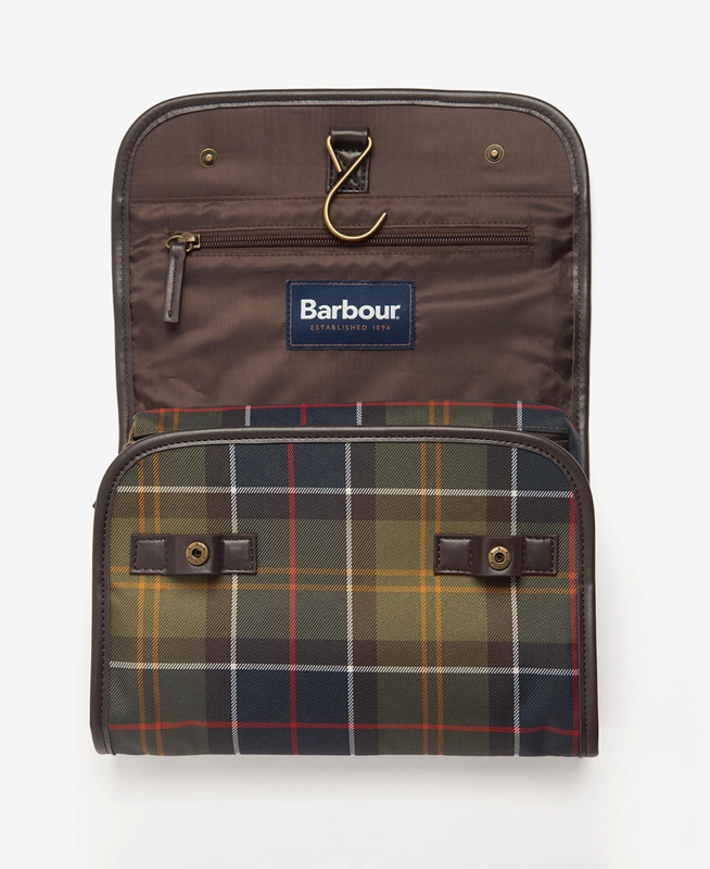 Men's Barbour Tartan Hanging Washbag Bags Multicolor | LXEBOR-751