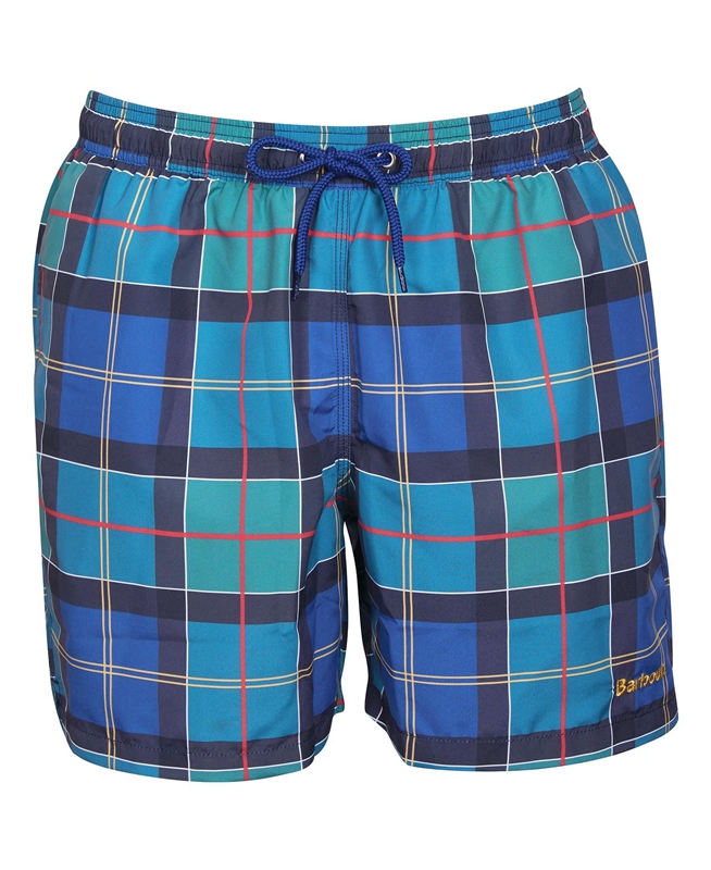 Men's Barbour Tartan Swim Pants Multicolor | GHVOFQ-071