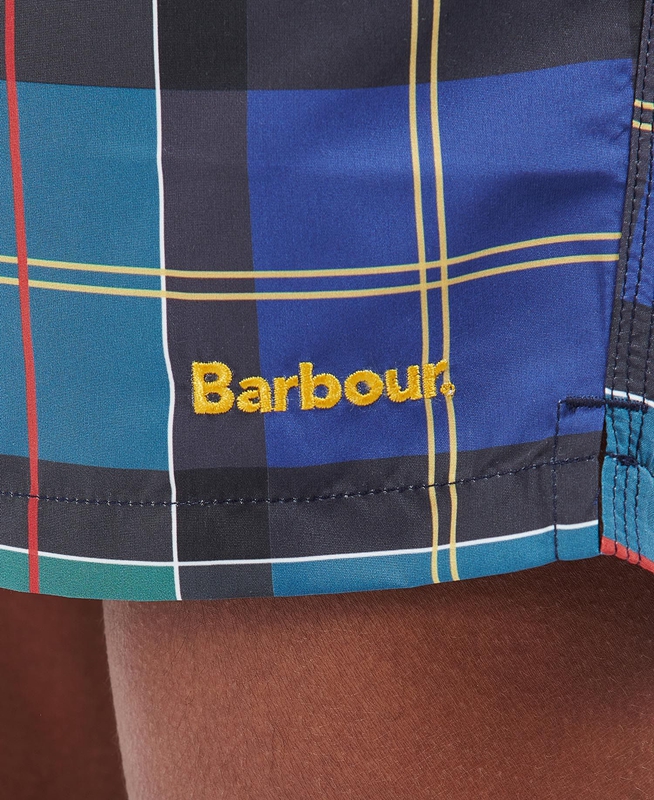 Men's Barbour Tartan Swim Pants Multicolor | GHVOFQ-071