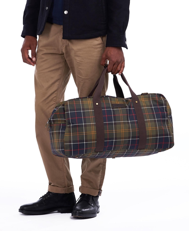 Men's Barbour Torridon Tartan Holdall Bags Multicolor | NDBHVI-405