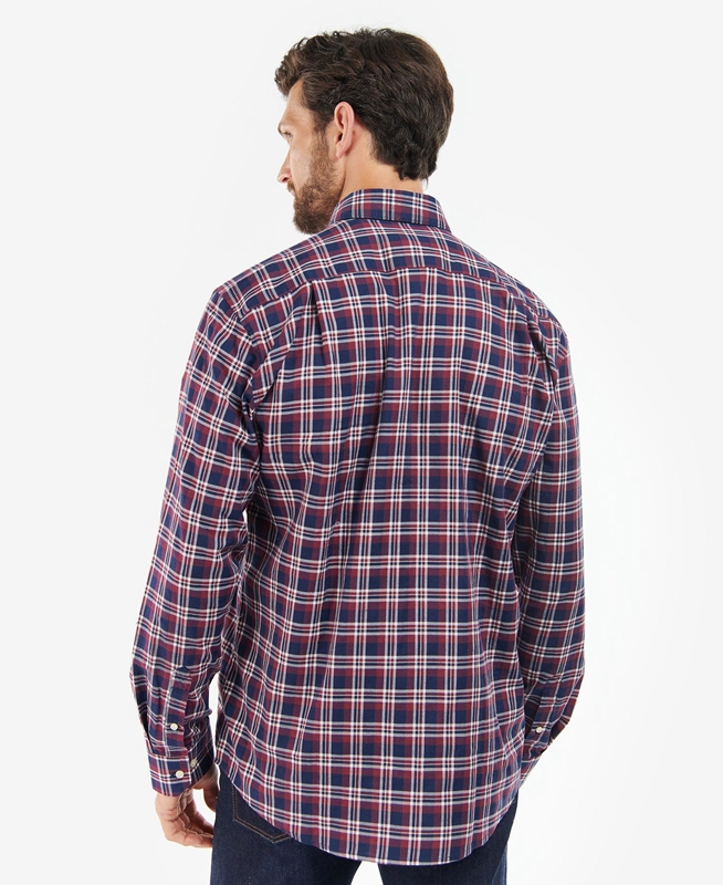 Men's Barbour Turville Regular Fit Shirts Blue | CXGRLE-348