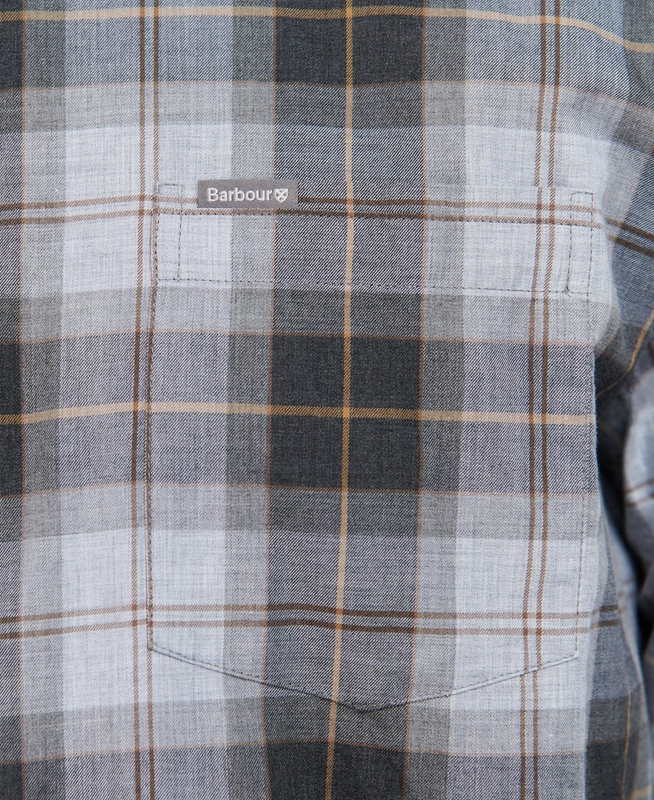 Men's Barbour Wetheram Tailored Shirts Grey | HCGWYU-915