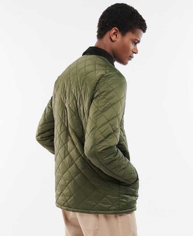 Men's Barbour Winter Liddesdale Quilted Jackets Olive | CLGAKB-913