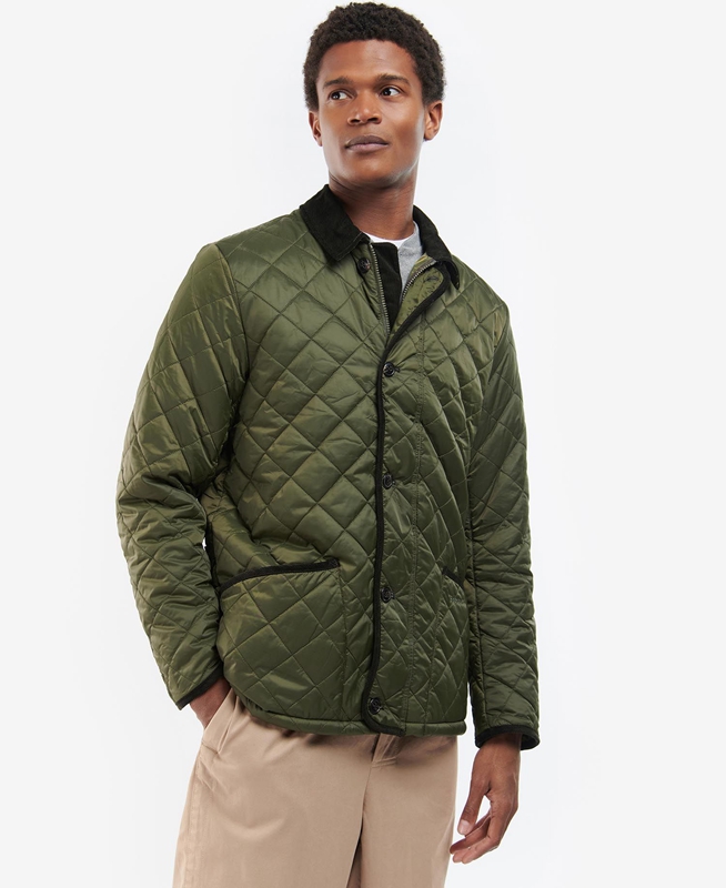 Men\'s Barbour Winter Liddesdale Quilted Jackets Olive | CLGAKB-913