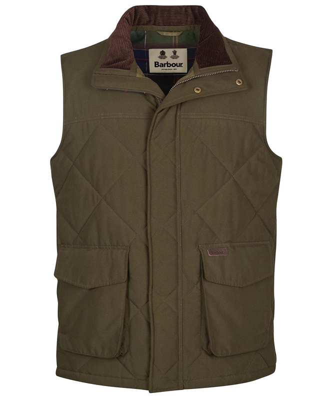 Men's Barbour Winterdale Vest Olive | NRQHYT-486