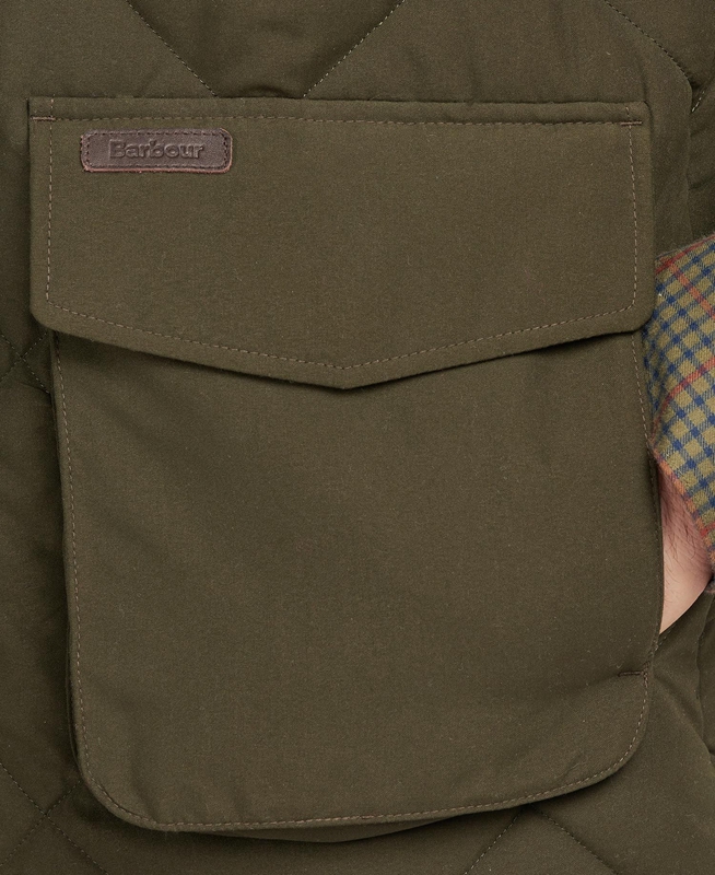 Men's Barbour Winterdale Vest Olive | NRQHYT-486