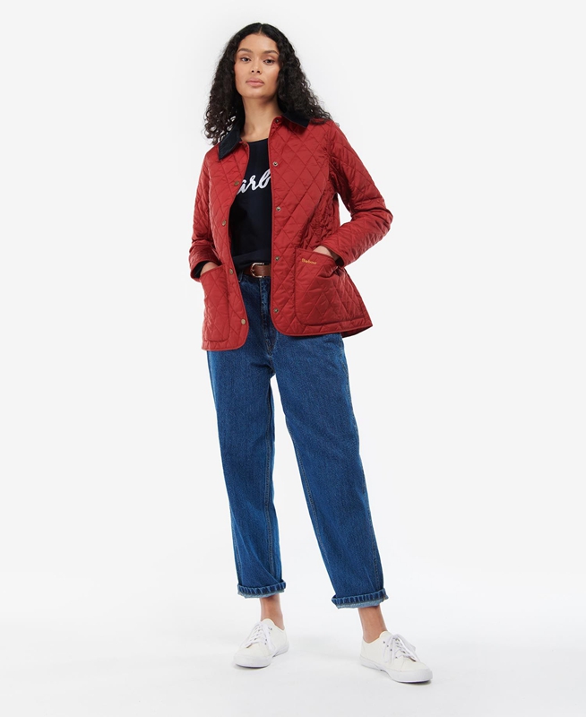 Women's Barbour Annandale Quilted Jackets Red | QPNZBG-869