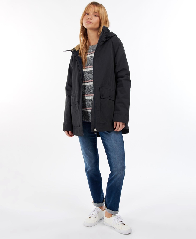 Women's Barbour Armeria Waterproof Jackets Navy | BYAQJK-725