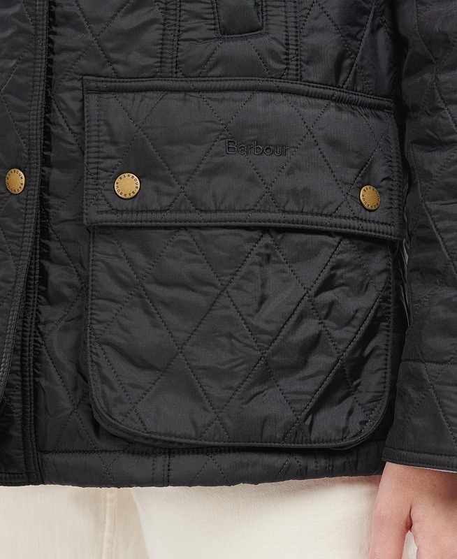 Women's Barbour Beadnell Polarquilt Quilted Jackets Black | ARKILJ-493