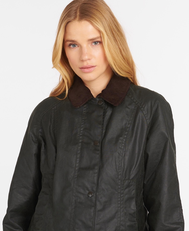 Women's Barbour Beadnell® Waxed Jackets Black | EQUVMC-752