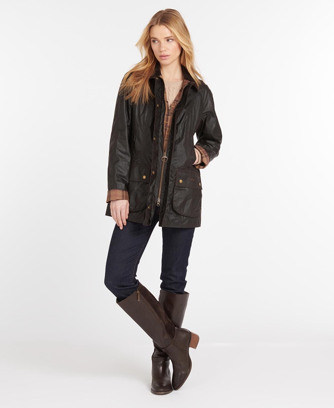 Women's Barbour Beadnell® Waxed Jackets Brown | VAECMH-314