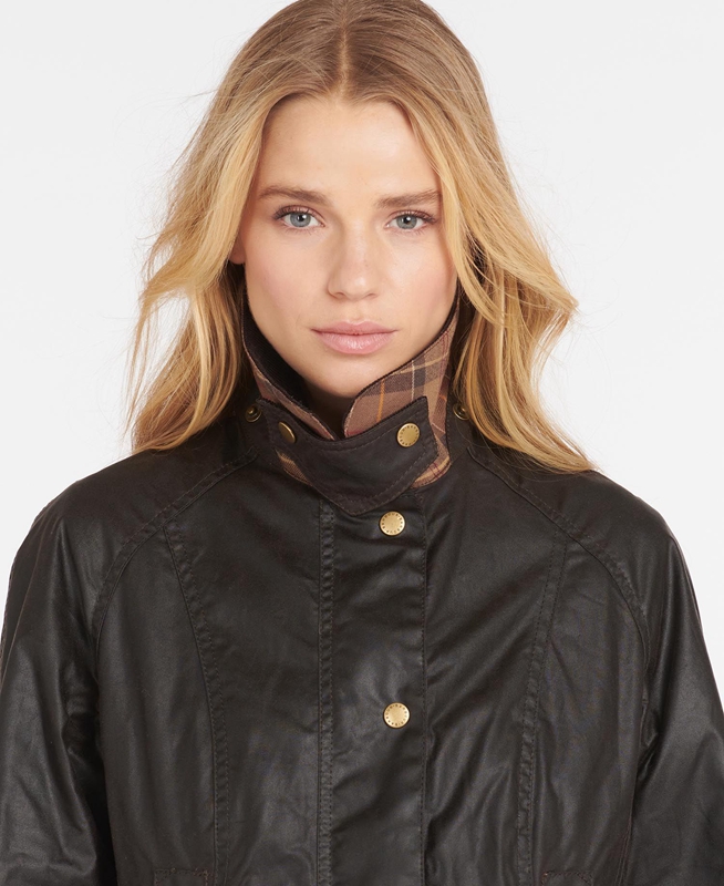 Women's Barbour Beadnell® Waxed Jackets Brown | VAECMH-314