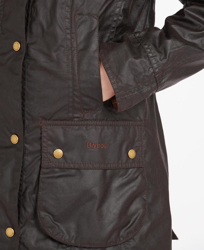 Women's Barbour Beadnell® Waxed Jackets Brown | VAECMH-314