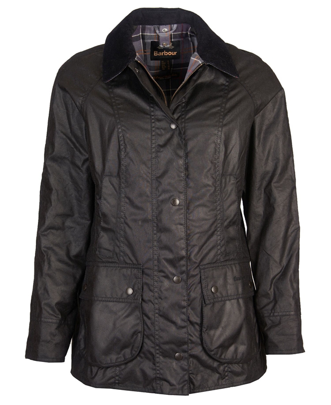 Women's Barbour Beadnell® Waxed Jackets Black | YURPDG-209