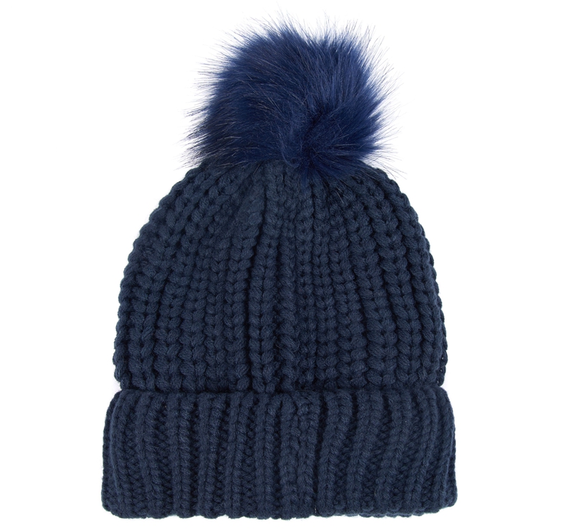 Women's Barbour Beanie Saltburn Hats Blue | VJMEKC-745