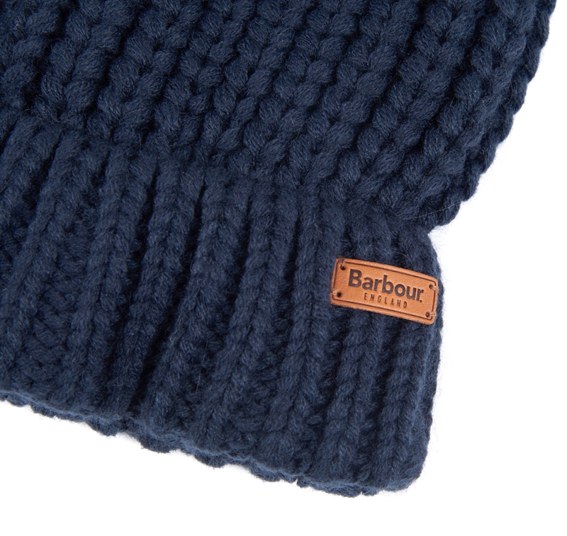 Women's Barbour Beanie Saltburn Hats Blue | VJMEKC-745