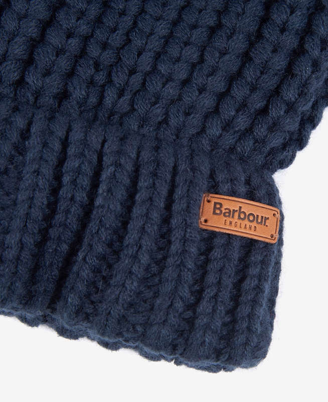 Women's Barbour Beanie Saltburn Hats Blue | VJMEKC-745