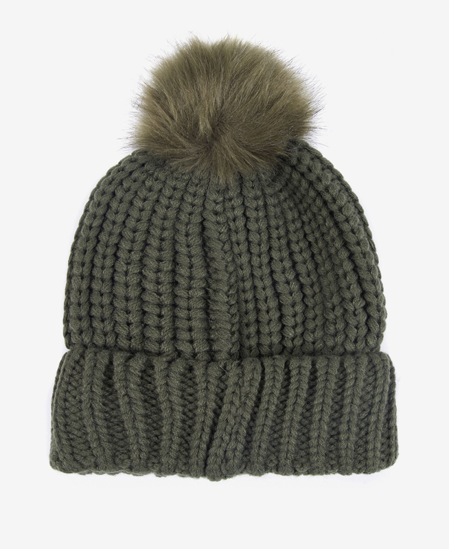 Women's Barbour Beanie Saltburn Hats Green | TZCFOS-805