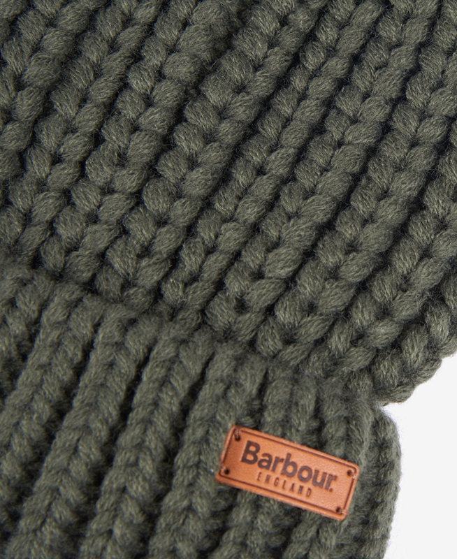 Women's Barbour Beanie Saltburn Hats Green | TZCFOS-805