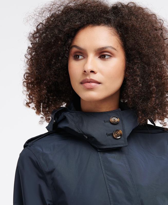 Women's Barbour Beatrice Waterproof Jackets Navy | EOZTUJ-934