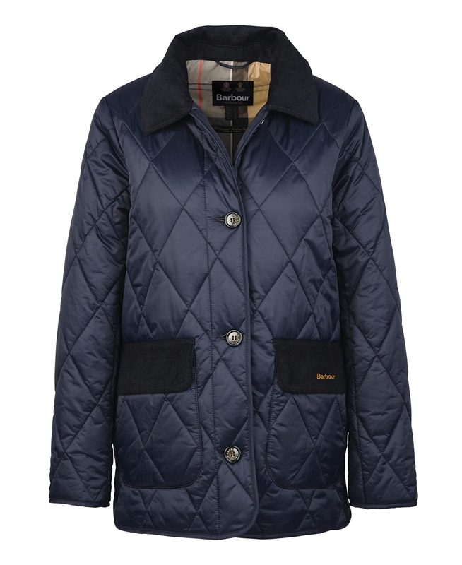 Women's Barbour Bragar Quilted Jackets Navy | JFRKOT-741