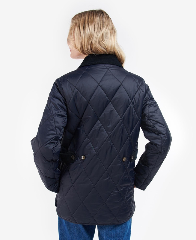 Women's Barbour Bragar Quilted Jackets Navy | JFRKOT-741