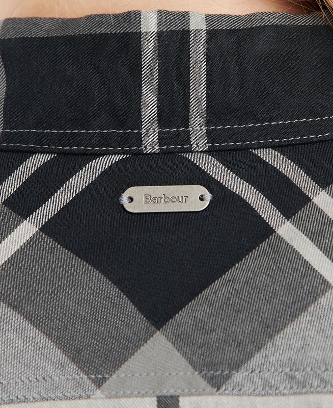 Women's Barbour Bredon Shirts Black / Grey | JDTHBK-173