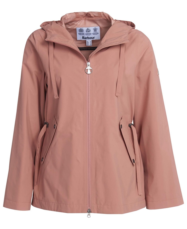 Women's Barbour Budle Waterproof Jackets Orange | LVNEMW-652