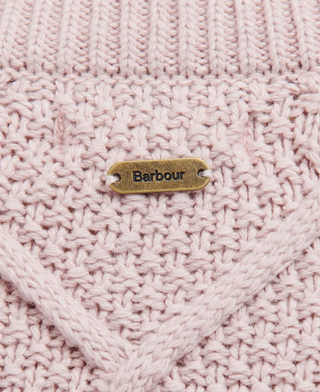 Women's Barbour Burne Roll Neck Knit Sweaters Pink | LCBEYD-713