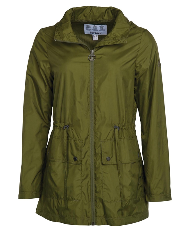 Women's Barbour Campion Showerproof Casual Jackets Green | ICHZTQ-103