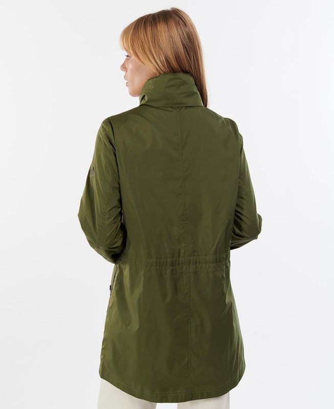 Women's Barbour Campion Showerproof Casual Jackets Green | ICHZTQ-103