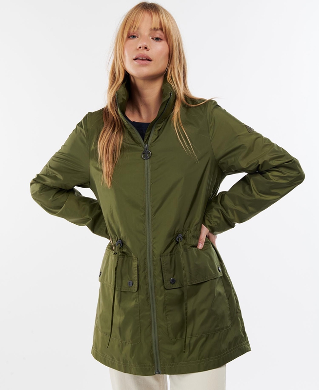 Women's Barbour Campion Showerproof Casual Jackets Green | ICHZTQ-103