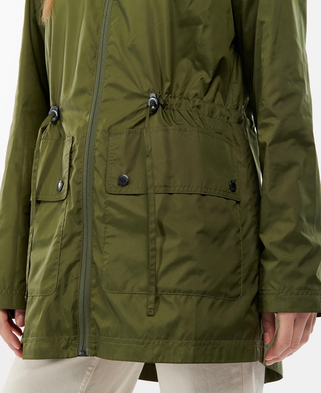 Women's Barbour Campion Showerproof Casual Jackets Green | ICHZTQ-103