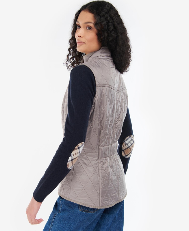 Women's Barbour Cavalry Vest Grey | OIXLYJ-759