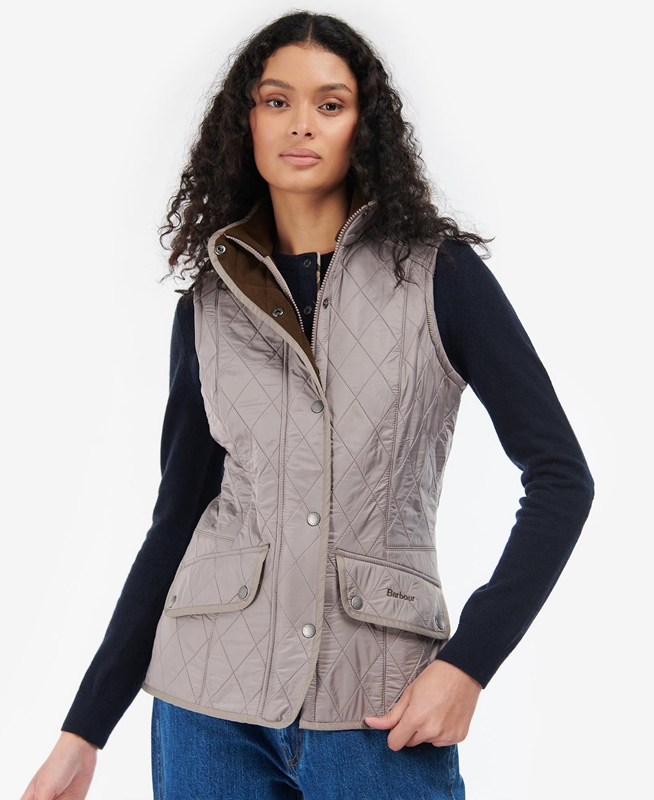 Women's Barbour Cavalry Vest Grey | OIXLYJ-759