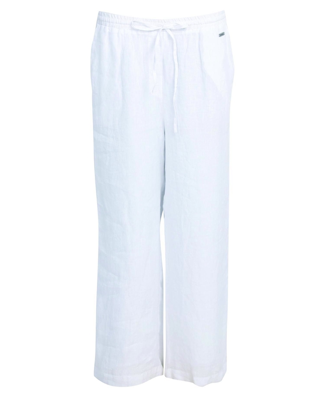 Women's Barbour Cherbury Trousers Pants White | OAGVPU-291