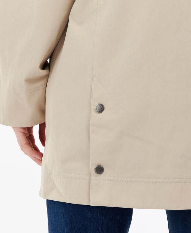 Women's Barbour Clary Waterproof Jackets Beige | DCPRHF-659