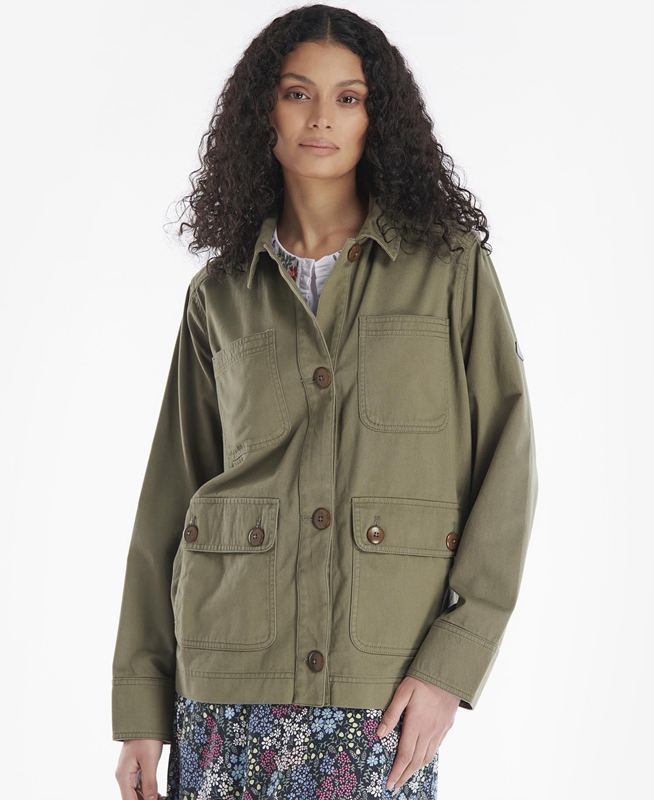 Women\'s Barbour Coltsfoot Casual Jackets Olive | CGLWMT-238