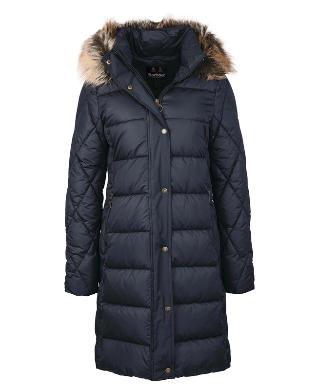 Women's Barbour Daffodil Quilted Jackets Navy | MLQVPT-839